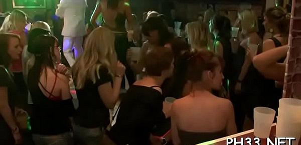  Yong beauties in club are happy to fuck